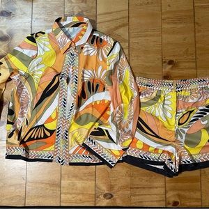 Paisley two piece shorts set